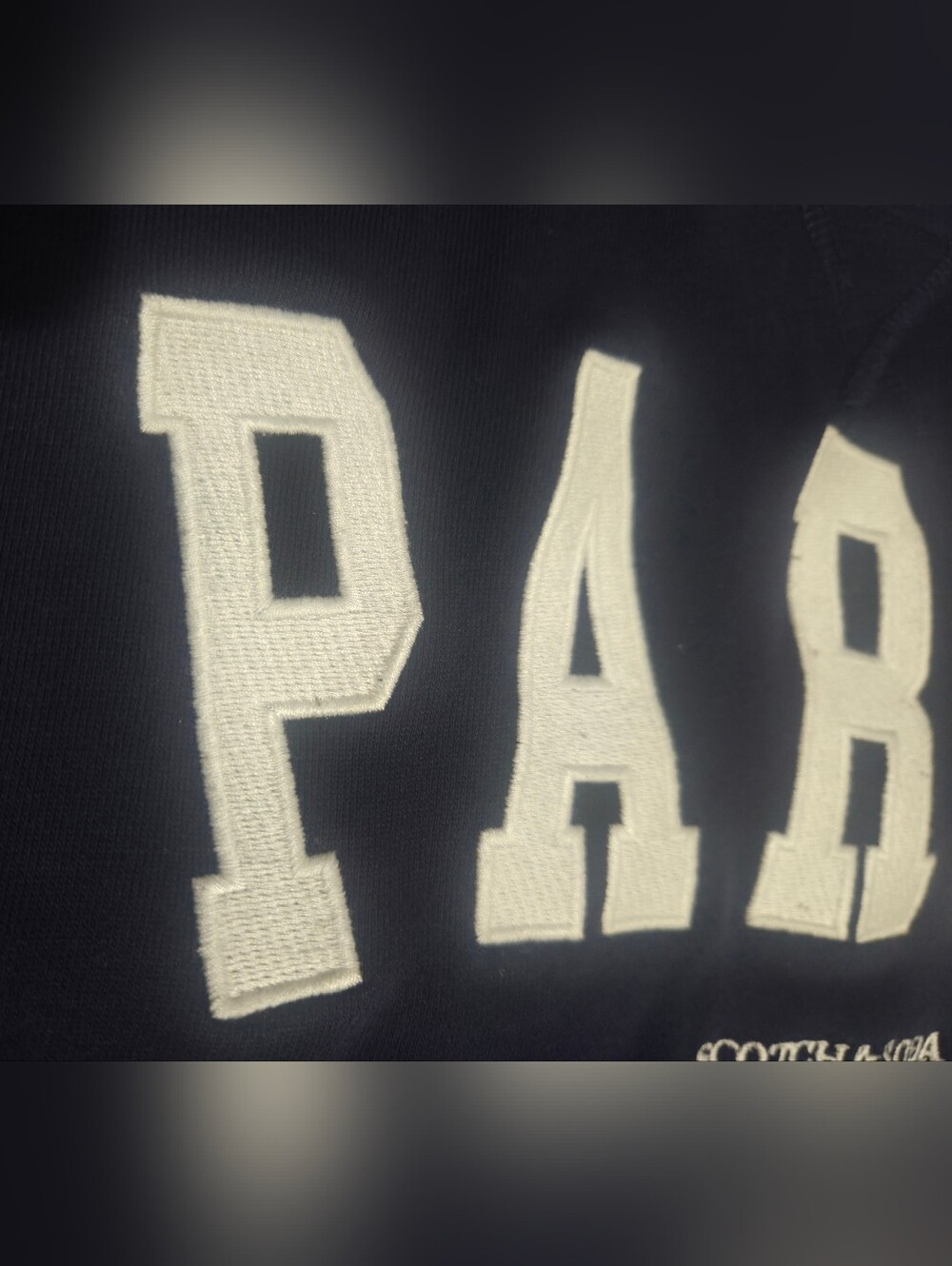 Scotch & Soda Navy Blue PARIS Sweatshirt with White Lettering - Picture 5 of 8